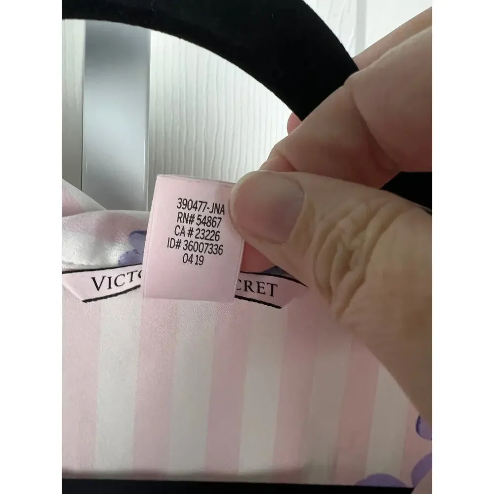 Victoria’s Secret Pink‎ Stripe Floral Satin Pajama Top S
